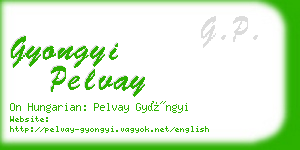 gyongyi pelvay business card